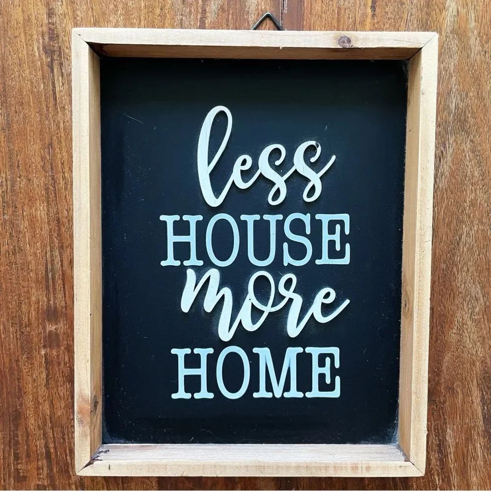 Rustic Black and Brown Inspiring Homemaking Wall Decor Sign Gift